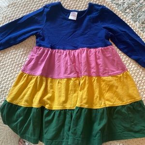 Hanna Andersson color block twirl dress- GUC, size 4/100